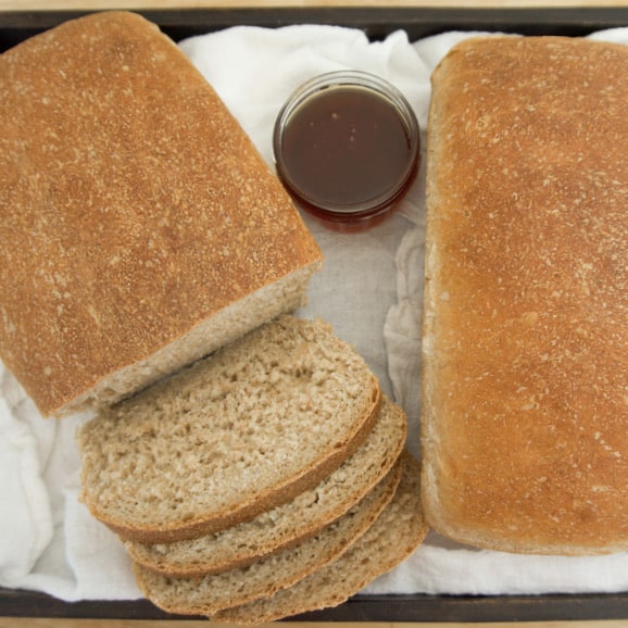 Honey Wheat Sandwich Bread Held Fast Home 